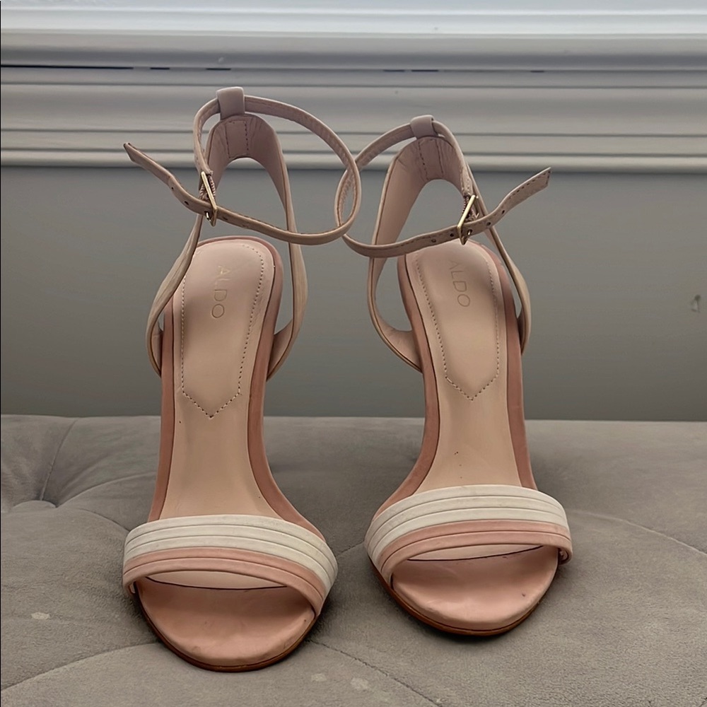 Aldo Women's Cream Strappy Heels